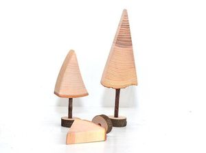 Sapin de Noël en bois de qualité supérieure avec un design rustique fait main, ornement décoratif pour la maison, la table à manger, le cheminée et le Christ. - Product Image 2