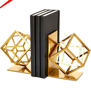 High-quality Metal Design Horizontal Pattern Bookend with Smooth Finish for Keeping <b>Books</b> on Shelves and Work Tables - Product Image 1