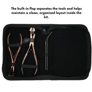 Professional Hair Extension Tools Kit with Tape In Plier Micro <b>Bead</b> Remover Hair <b>Thread</b> Loop Tool Mini Scissors & Styling Clips - Product Image 5