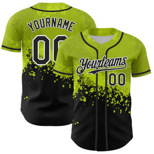 Camiseta de Béisbol Amarilla Unisex de Manga Corta con Botones al Frente, Color Sólido, Transpirable, de Poliéster, Corte Regular, para Adultos, con Transferencia Térmica - Product Image 4