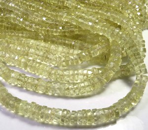 Top Grade Natural Yellow Lemon Quartz Faceted Gemstone Beads 6mm Wheel Tyre <b>Spacers</b> Heishi Shape Lemon Quartz Gemstone 16"Strand - Product Image 6
