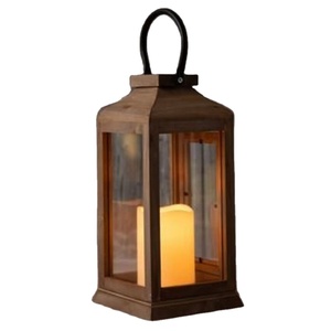 Farmhouse Wooden <b>Candle</b> <b>Lantern</b> Handmade Rustic Table <b>Lantern</b> for Indoor <b>Outdoor</b> Home Decor Festival Party Wedding Decoration - Product Image 1
