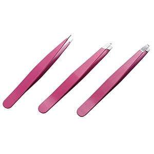 Pinzas profesionales de acero inoxidable para cejas con etiqueta privada Diseño de Punta inclinada disponible a granel - Product Image 6