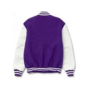 Chaqueta Universitaria de Lana de Alta Calidad para Hombre, Talla Grande, con Botones, Diseño de Béisbol, Resistente al Viento, Mangas de Cuero, Parches de Chenilla - Product Image 2