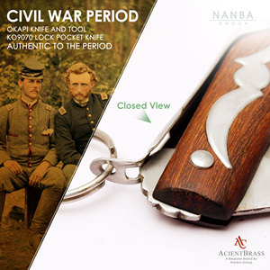 Juego de Cubiertos de Acero Inoxidable de Diseño Clásico Inspirado en la Guerra Civil con Mangos de Madera de Palisandro y Hueso - Cuchillo, Tenedor, Cuchara - Regalo para Camping - Product Image 4