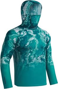 Hoodie de pêche unisexe à manches longues, coupe-vent, séchage rapide, UPF50, grande taille, en Spandex/Polyester, motif camouflage personnalisé, le plus vendu - Product Image 5