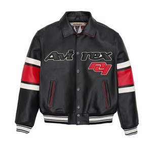 Custom Made Outdoor Best Selling Genuine Cowhide Avirex <b>Jackets</b> Breathable Custom Logo Plus Size <b>Real</b> <b>Leather</b> Avirex <b>Jacket</b> Men - Product Image 1