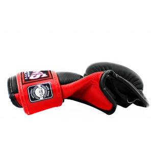 Premium Quality Custom Twin <b>Red</b> Black MMA Gloves Leather Plastic Lightweight for Outdoor Training Muay Thai Sparring Workout - Product Image 6