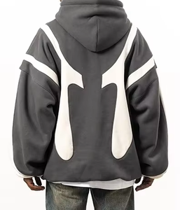 Sudadera con Capucha Extra Grande Personalizada Premium para Hombre, Sudadera con Capucha de Forro Polar Grueso con Bloques de Color, Ropa Casual de Moda para Otoño - Product Image 3