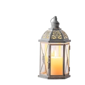 Lanterne suspendue hexagonale vintage en métal, porte-bougie décoratif pour intérieur et extérieur, décoration de ferme, maison, patio, porche, mariage, événement - Product Image 1