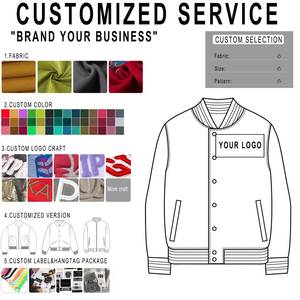 Men's Green Varsity <b>Jacket</b> <b>White</b> PU Sleeves Embroidered S Logo Turn-down Collar Casual Autumn Wear - Product Image 5