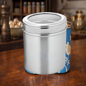 Sophisticated Food Canister Metcraft Brass Copper Steel Freshness Preservation Flip Top Lid. Available for Bulk Wholesale - Product Image 5