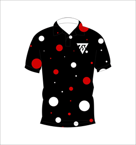Polo personnalisé noir, rouge et blanc à pois pour homme, respirant, sport, décontracté, golf, OEM, imprimé - Product Image 4