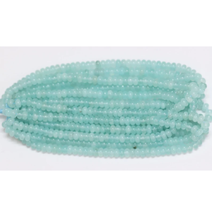 Perles de chalcédoine naturelle AAA, forme ronde lisse, 15 pouces, 7-8 mm, perles de chalcédoine lisses, pierres précieuses, bijoux artisanaux - Product Image 6