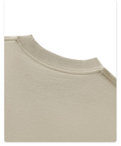 T-shirt à manches longues pour homme, classique, unisexe, 100% coton, anti-rétrécissement, coupe ample, longueur mi-haute, col rond, manches longues - Product Image 5