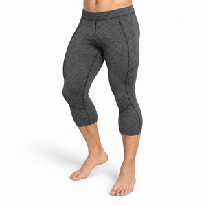 <b>Men</b> Capri <b>Legging</b> Provides Reliable Fit Soft Stretch Fabric And Comfortable Movement For Running Sports And Fitness Activities - Product Image 4