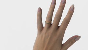 Luxury 18K Gold Curved Diamond <b>Ring</b> Band Round Diamonds <b>Ring</b> Band <b>Stacking</b> Band Promise <b>Ring</b> Anniversary Jewelry For Women - Product Image 4