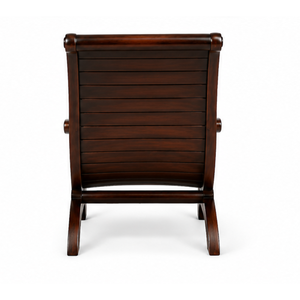 Sillón de Madera de Teca de Lujo, Sillón Clásico con Brazos Curvos, Silla de Madera Maciza para Decoración de Interiores, Muebles Hechos a Mano para Sala de Estar - Product Image 5