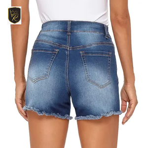 Women's High Waist Eco-Friendly <b>Denim</b> Shorts Premium Quality <b>Material</b> Customizable Color & Logo Sporty Summer High-quality - Product Image 6