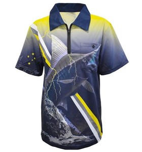 เสื้อโปโลตกปลาคุณภาพพรีเมียม แบบซับลิเมชั่น แห้งเร็ว แขนยาว ซิปหน้า เสื้อโปโลตกปลาแบบสั่งทำ - Product Image 1