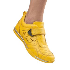 Scarpe da Karate Monocromatiche Gialle a Profilo Basso Regolabili con Chiusura a Strappo sul Metatarso, Calzature Performanti per la Pratica del Karate - Product Image 2