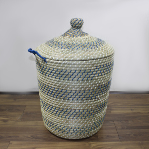 Artex Dong Thap Factory Extra Large Woven Seagrass <b>Hamper</b> Handmade Rectangle Storage Basket for <b>Laundry</b> or Gift <b>Hampers</b> - Product Image 5