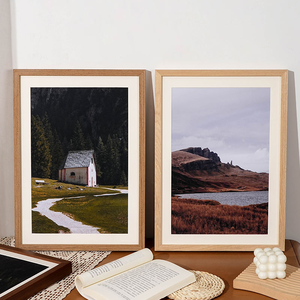 Cadre photo en bois moderne et écologique 24x36 avec impression UV, support de bureau simple avec surface de peinture - Product Image 4