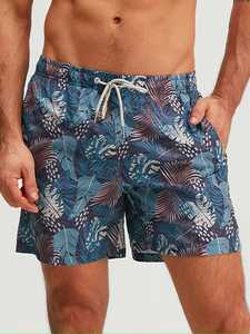 Shorts de bain pour hommes en tissu toile 100 % polyester, séchage rapide, respirants, extensibles, avec poches, pour l'été – Vente en gros - Product Image 6