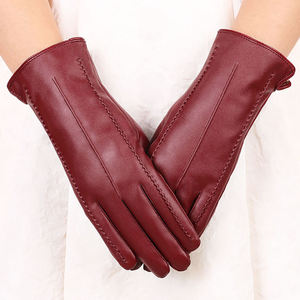 Proveedor al por Mayor de Guantes de Piel de Cabra Genuina, Cálidos, Unisex, Clásicos, Forrados de Lana, Transpirables, de Secado Rápido, para Todas las Temporadas - Product Image 2