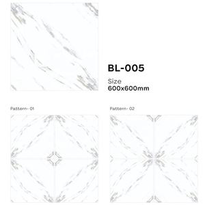 Azulejos de Porcelana Pulida Book Match de 600x600 mm, 24x24 Pulgadas, Aspecto de Mármol de Alto Brillo, Ladrillo Refractario para Exteriores, Azulejos para Baño - Product Image 1