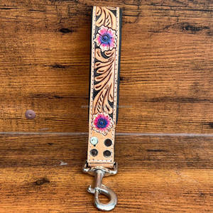 OEM High Quality Heavy Duty Pet Leash Cow Leather Short Traffic Lead Handle for Control Adjustable Designer Hands Free Dog Leash - Product Image 3