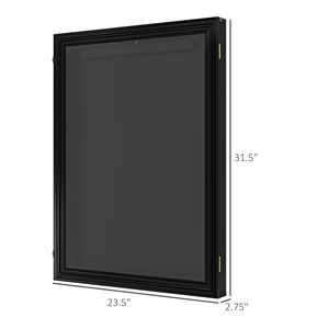 24\" X 32\" Acrylic <b>Shadow</b> <b>Box</b> Frame UV Resistant Jersey Display Case T-shirt Hanger 2 Keys Black Square Glass 6x8 10x10 - Product Image 3