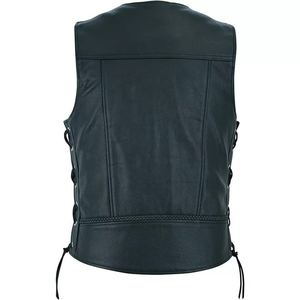 Gilet en cuir de vachette sur mesure, vêtement d'extérieur d'hiver, prix de gros, gilet de haute qualité avec performance respirante - Product Image 5