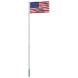 Drapeau américain avec poteau en aluminium 19.7 ''Drapeau américain durable et élégant - Product Image 2