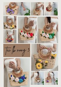 Bolso de Mano Elegante para Mujer, Colección Vintage May Tre LTL 2025, Hecho a Mano con Jacinto de Agua, Forro de Algodón Natural Ecológico, Dos Compartimentos - Product Image 6