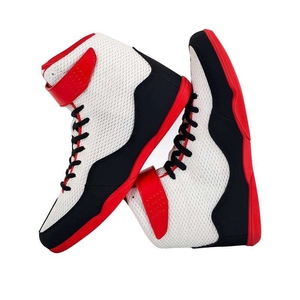 Chaussures de boxe personnalisées à marque privée, ajustement confortable, respirantes, à lacets, en mesh/cuir, antidérapantes, pour l'entraînement, design unique - Product Image 6