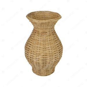 Juego de Jarrones Decorativos de Mimbre Tejido a Mano, Ecológicos, Estilo Art Deco, Redondos, para Mesa, Exhibición Floral - Product Image 3