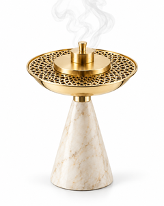 Brûleur d'encens Bakhoor de luxe en résine et acier inoxydable avec disque métallique décoratif, écologique, durable, aromatique, utilisable toute l'année - Product Image 6