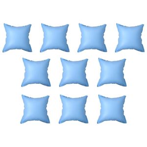 Set di 10 Grandi Cuscini Galleggianti in PVC Blu Resistenti, Essenziali per Piscina e Rafting - Product Image 1