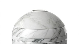 Juego de vajilla de mármol de 7 piezas, juego de tazones apilables modernos de mármol, juego de vajilla de mármol de lujo, juego de tazones apilables de mármol. - Product Image 2