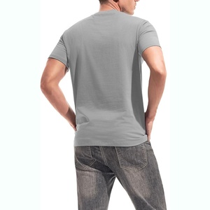 Men's Olive Green Slim Fit Short Sleeve Cotton <b>T</b>-<b>Shirt</b> O-Neck Casual Jersey Breathable Solid Color Regular Length - Product Image 5