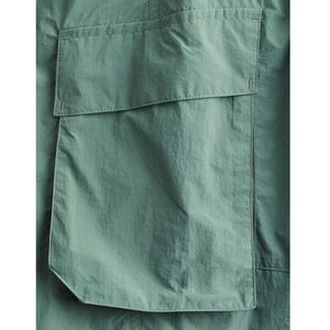 Pantalones Cortos Cargo Negros para Hombre, Cintura Media, Cordón Ajustable, Secado Rápido, Tela Oxford, Estilo Casual, Largo Bermuda - Product Image 5