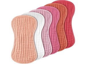 <b>Extra</b> Soft & Absorbent 100% Organic Cotton Baby Muslin Burp Cloth Solid Color <b>Large</b> Bibs for Newborns - Product Image 3