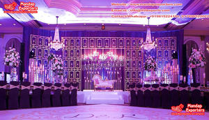 Decoración de entrada de boda, vela de pared de Metal de lujo para decoración de boda - Product Image 5