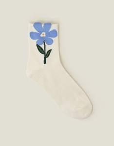 Custom 3D Cuff Floral Cotton Crew SocksDesign <b>Funky</b> Colors Breathable Quick Dry for Women Men-Private Label Manufacture - Product Image 2