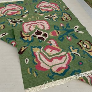 Handwoven Wool Area Rug with Abstract Design Modern Non-Slip Eco-Friendly <b>Carpet</b> <b>for</b> Living Room & Home Decor - Product Image 3