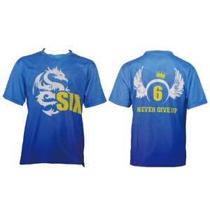 Venta al por mayor de fábrica, camisetas informales de poliéster Spandex de manga corta para hombre, camisetas de Jersey impresas personalizadas, uniforme de equipo con servicio OEM - Product Image 3