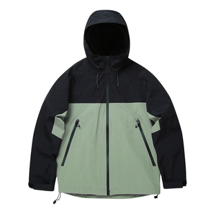 Plain Color Block Hooded <b>Waterproof</b> Windbreaker <b>Jacket</b> Unisex Custom Logo Outdoor Hiking Softshell Track <b>Jacket</b> - Product Image 3