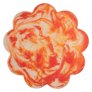 Tabla de Cortar de Resina Hecha a Mano, Diseño Marmoleado Naranja Antideslizante, Apta para Lavavajillas, 1.5 cm de Grosor, Paquete Individual - Product Image 1