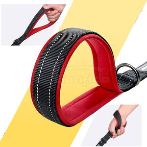 Laisse réfléchissante pour animaux de compagnie, sangle haute visibilité avec poignée confortable, clip métallique sécurisé pour les promenades nocturnes et les voyages - Product Image 3